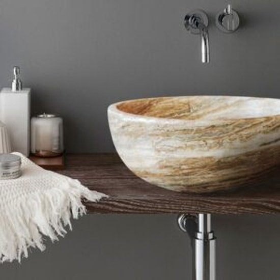 Solid Travertine Sink
