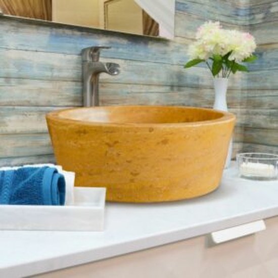 Solid Travertine Sink