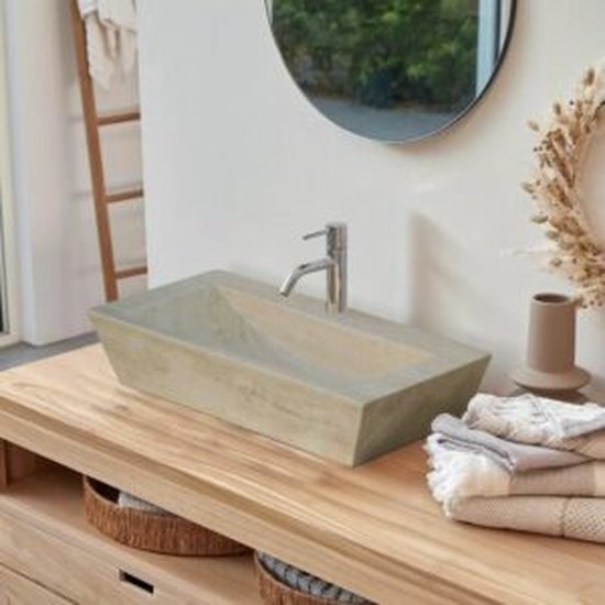Solid Travertine Sink